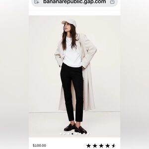Banana Republic Black Cropped Tailored Ankle Pants